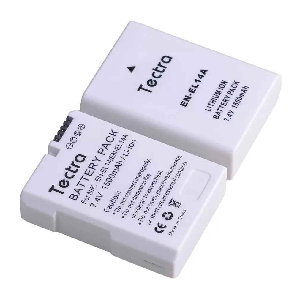 Batteria EN-EL14a Con Caricabatterie USB: Ricambio Per Nikon D3100 D3500 D3400!