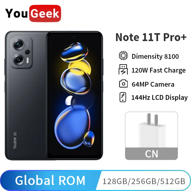 Global Rom Xiaomi Redmi Note 11t Pro Plus 128gb/256gb/512gb Smart