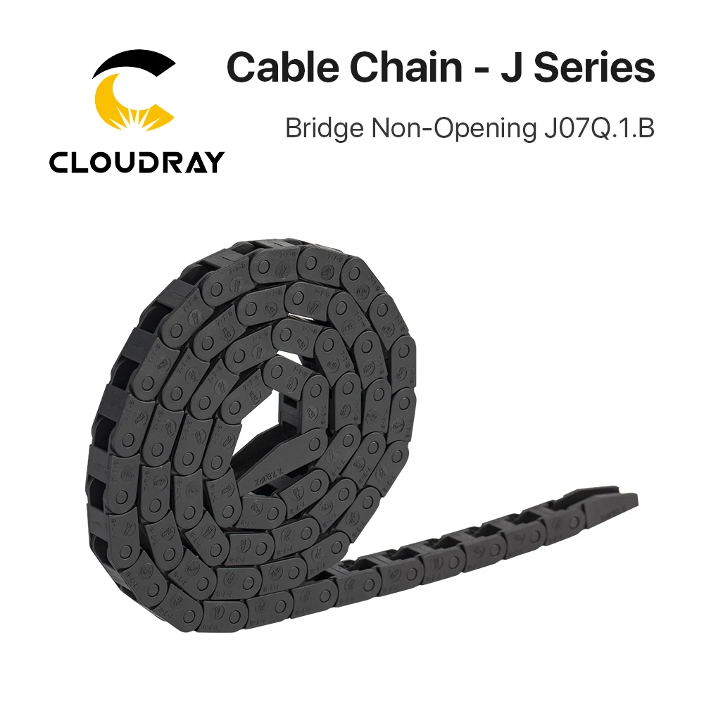 Cloudray Cable Chains 7*7mm Bridge Type Non-Opening 1 Meter Plastic Towline Transmission Drag Chain for Machine