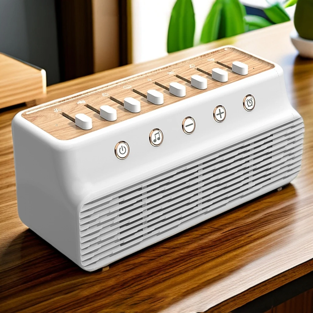 8 Natural Sounds Baby White Noise Sleep Machine Wireless Bluetooth-compatible Speaker Portable Music Box Bedroom Sleep Aids Tool