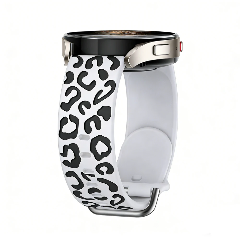 Leopard Engraved Silicone Wristband Bracelet