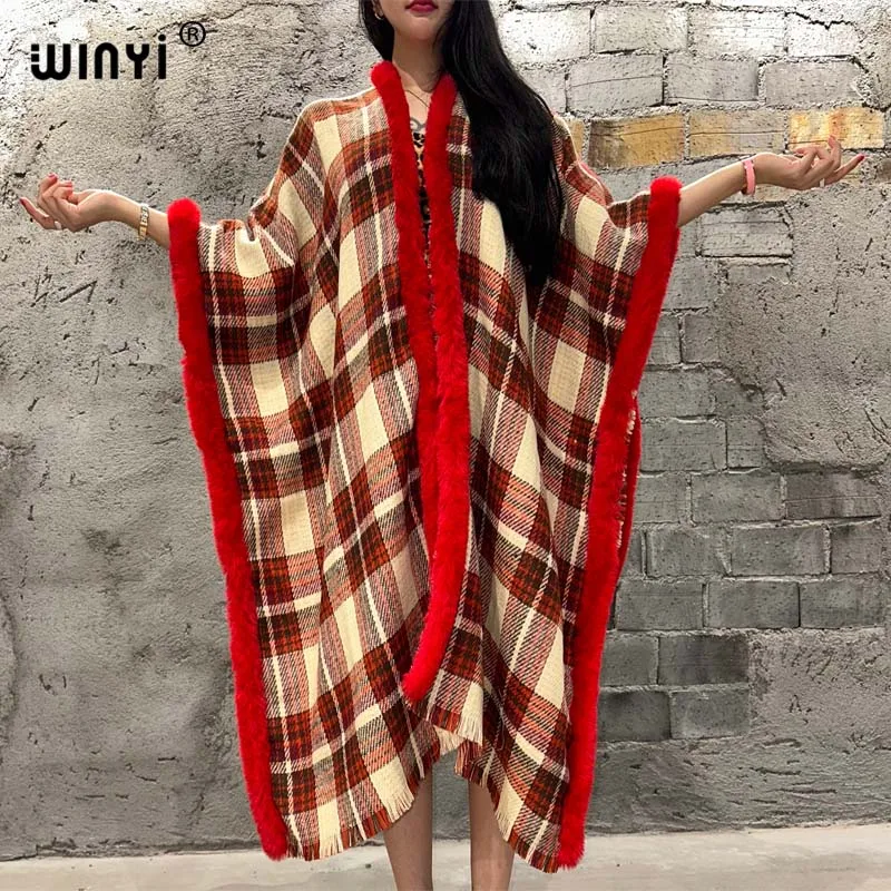 

WINYI 2023 Winter cloak High Quality poncho Christmas coat Thick Warm Female coat for women down coats куртка женская chaquetas