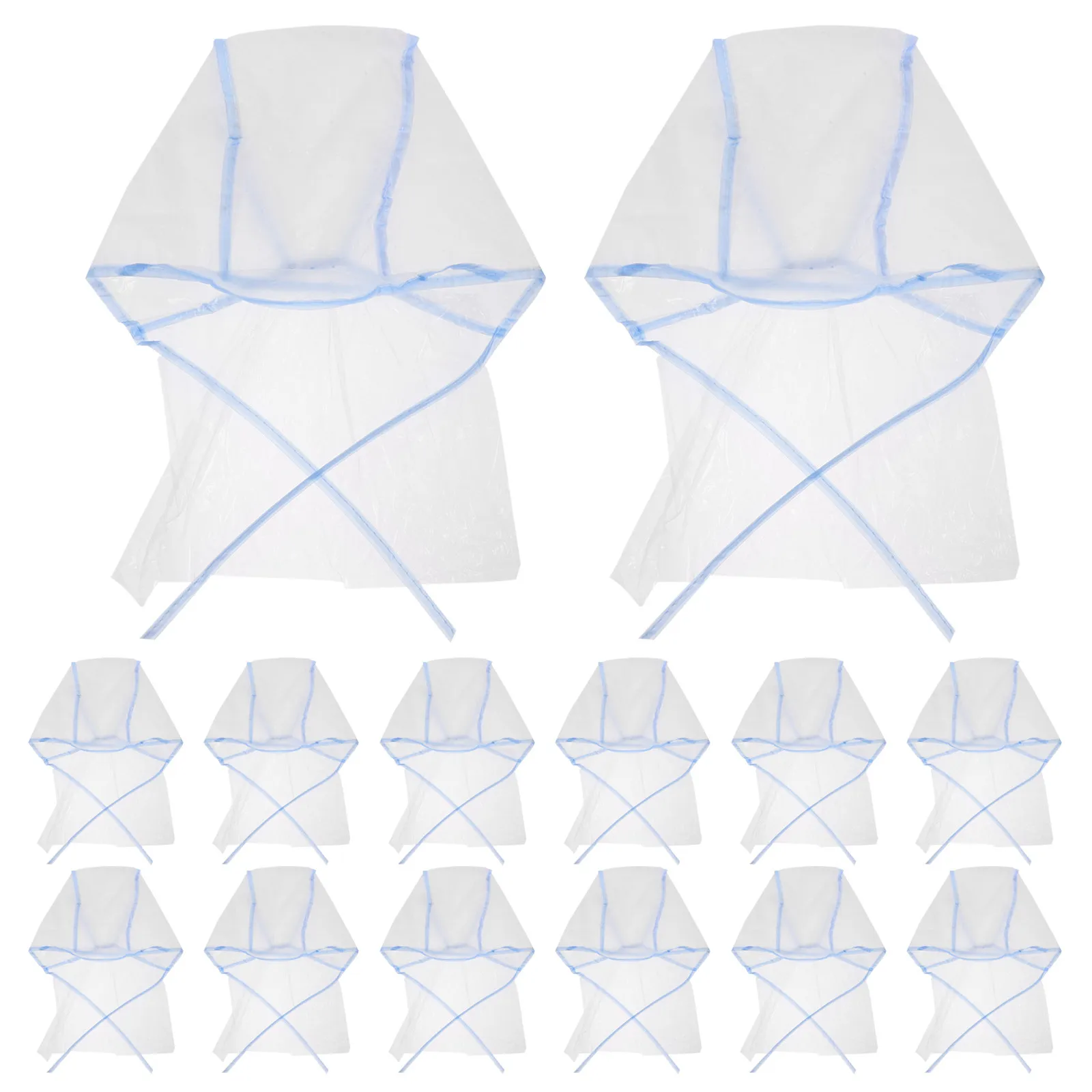 12개입 살롱 헤어 하이라이팅 캡 일회용 방수 보호 챙 포함 전문 스타일 틴팅용 가정 또는 이발소용