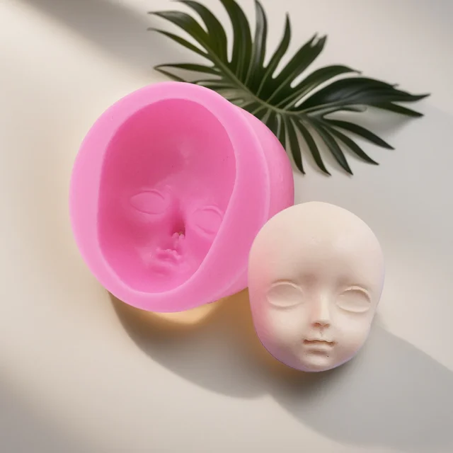 Silicone Girl and Boy Face Molds Sugarcraft Clay DIY Fondant Chocolate for Cakes Resin Casting Mold 3