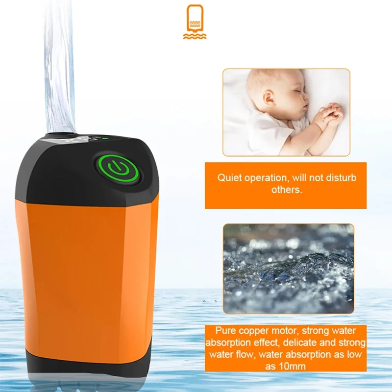 Portable rechargeable electric shower pump USB  waterproof for outdoor camping beach hiking pet bathing car washing bathing