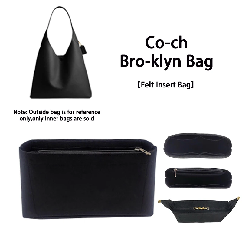 EverToner insert organizer felt material shaper protector inner for Co-ch Brooklyn 23 28 39 travel portable cosmetic bag makeup organizer cosmetic bag cosmetic storage bag makeup bag cosmetic case