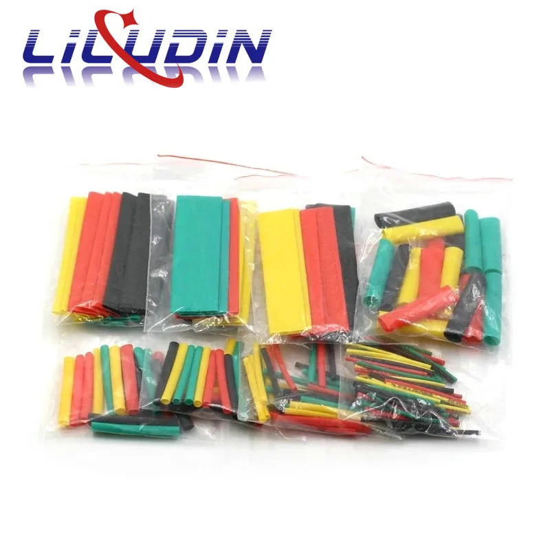 164pcs Set Polyolefin Shrinking Assorted Heat Shrink Tube Wire Cable Insulated Sleeving Tubing Set