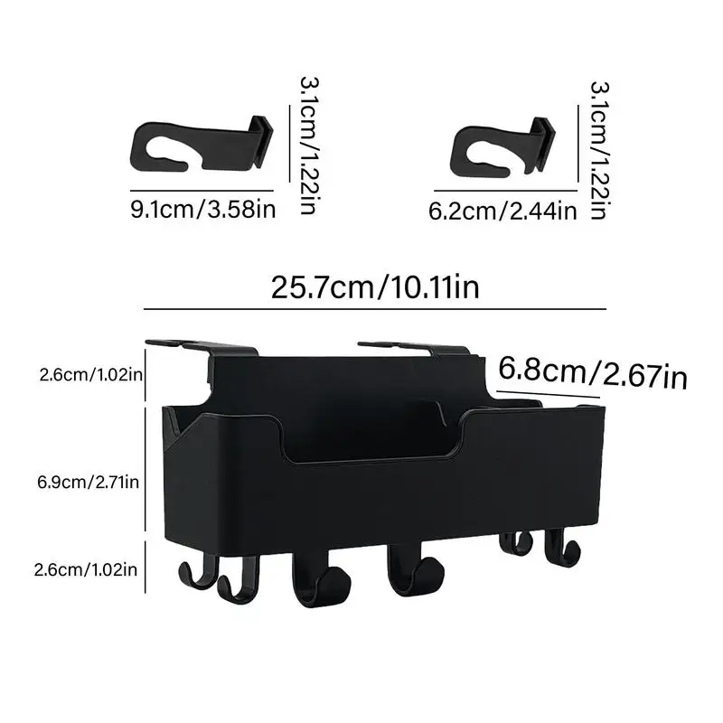 Car Headrest Rear Seat Multifunctional Storage Box Car Seat Back Box Multifunctional Travel Accessories With Cup Holder