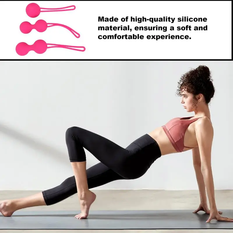 Pelvic Floor Trainer Silicone Muscles Tightening Training Kit 3Pcs Pelvic Floor Strengthening Exercise Balls