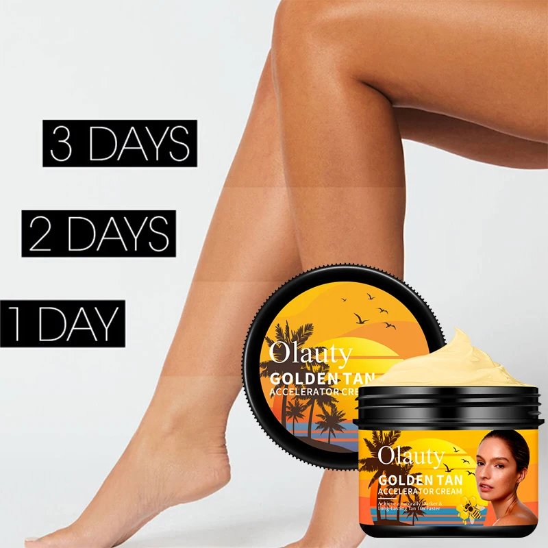 Body Tanning Cream Natural Tan Premium Shiny Brown Sunbeds Effective Sun Absorb Sunlight Essence Accelerator Cream 40/80g