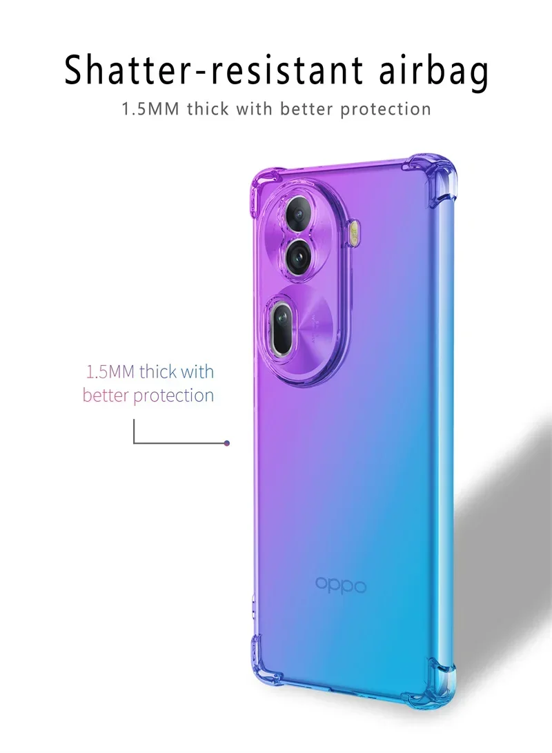 Gradient Shockproof TPU Phone Case - Protective Cover  Coque Shell
