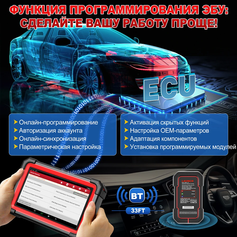 2025 LAUNCH X431 CRP919E BT Car Diagnostic Tool OBD2 Scanner SAS ECU Coding | Acquisti Online Su - Foto 2