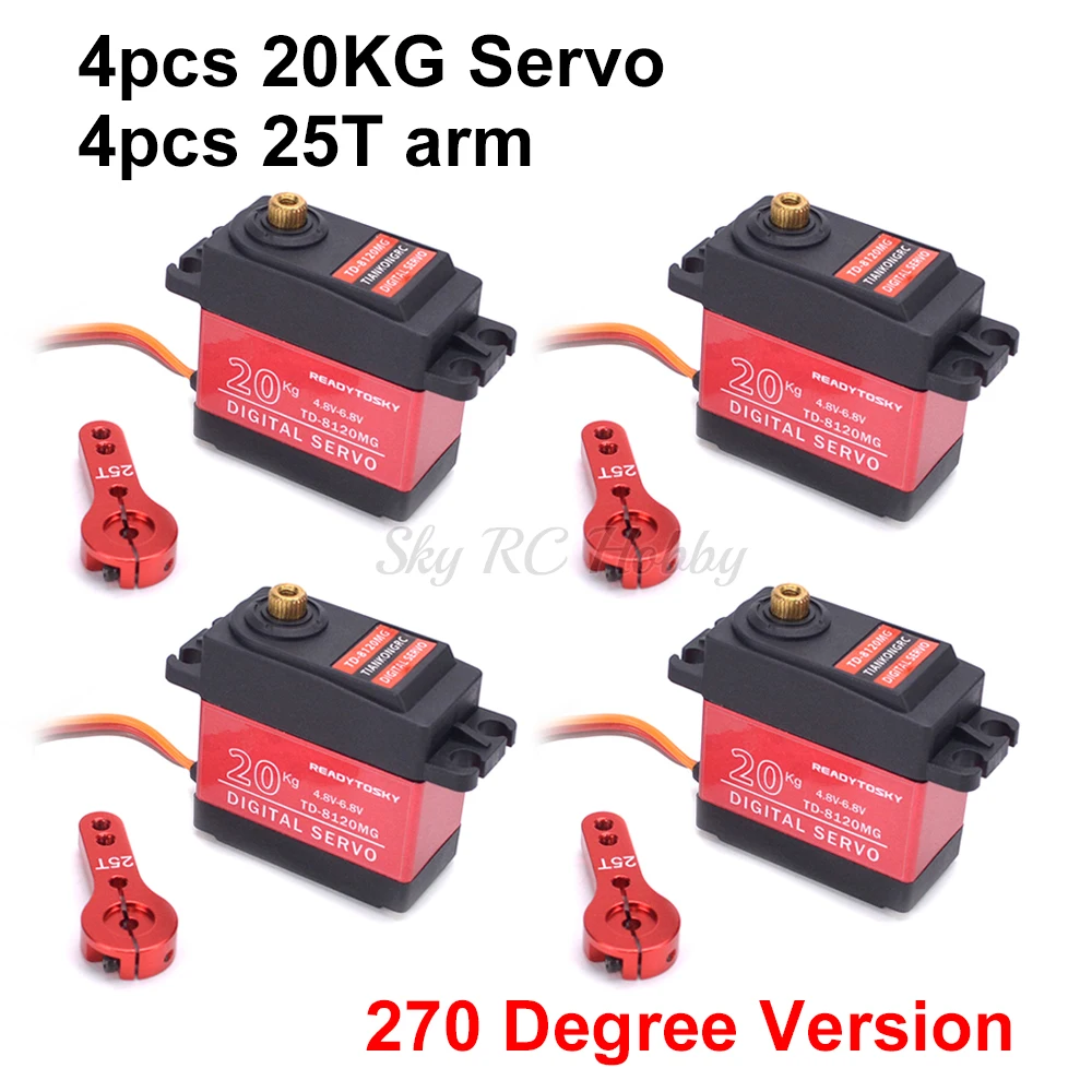 Heavy-Duty Waterproof Digital Servo with Metal Gears and 25T Arm