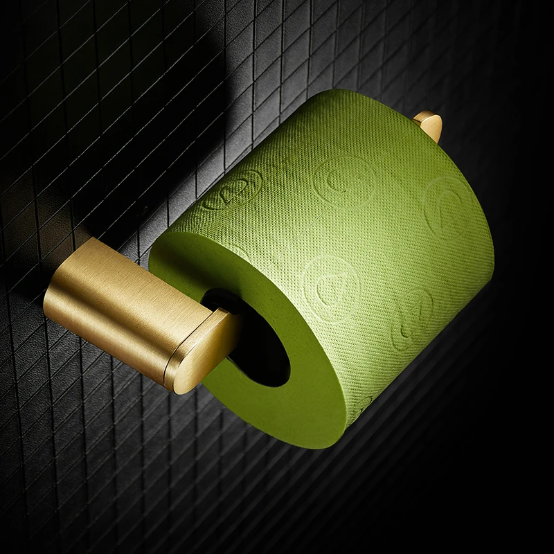 

Italian toilet copper hand towel tissue holder toilet paper holder punching-free light luxury toilet paper toilet roll holder