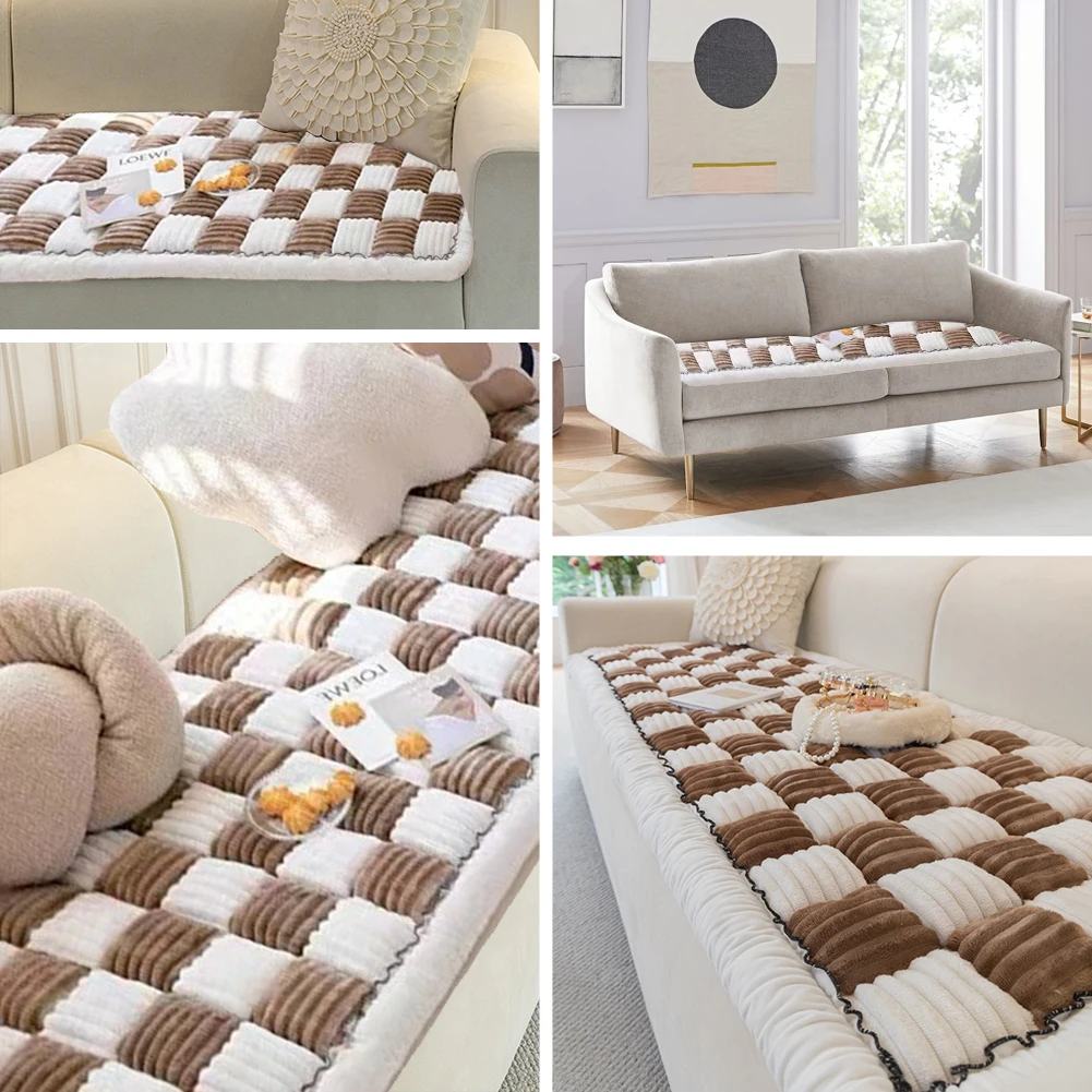 Dog Bed Mat Warm Pet Cat Scratchable Blanket Anti-slip Washable Cushion Sofa Cover Super Soft Plush Thickened Warm Sofa Towel
