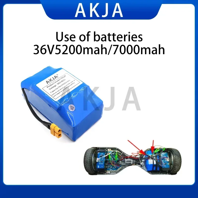 

10S2P 36V 7.0Ah Rechargeable Lithium Battery Customized Plug Smart BMS Balance Car, Golf Cart, Wheelchair, Electric Boat