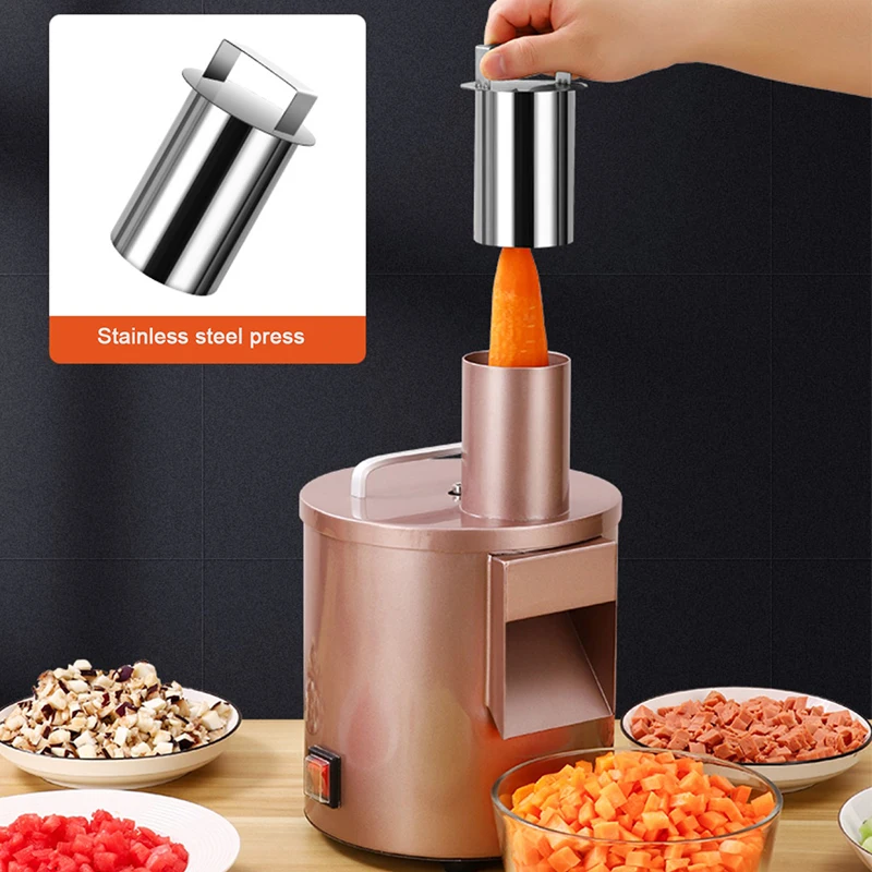 Automatic Vegetable Cube Cutting Machine Household Carrot Onion Radish Potato Dicing Machine Cucumber Cutter 3