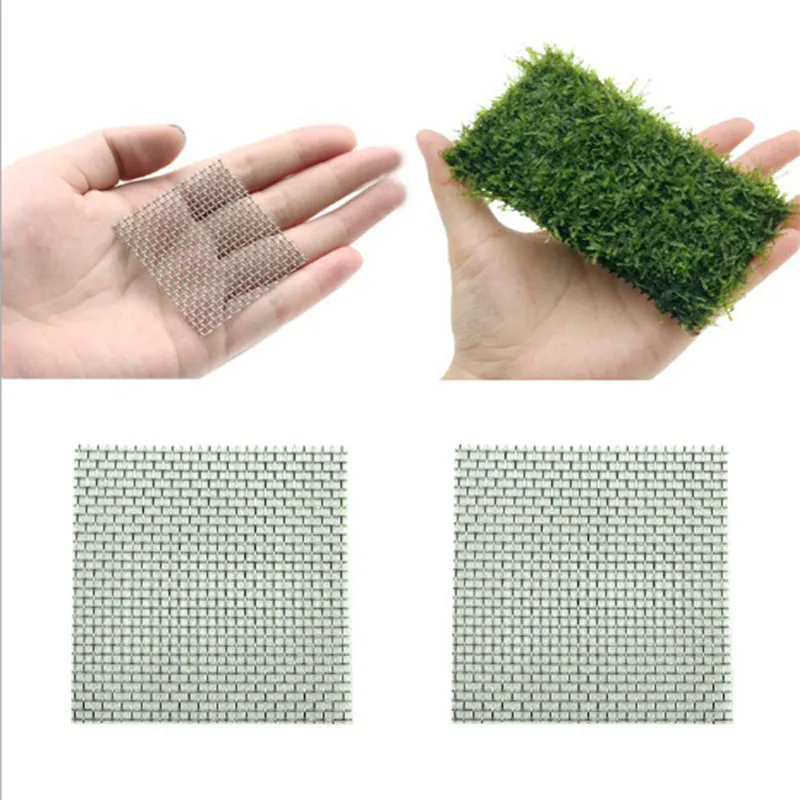 Fish Tank Decorations Aquarium Ornaments 2PCs Stainless Steel Wire Mesh Pad