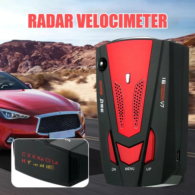 Détecteur de radar, détecteurs de radar de détection de 360 degrés  CityHighway Mode avec affichage LED pour les voitures, alerte vocale et