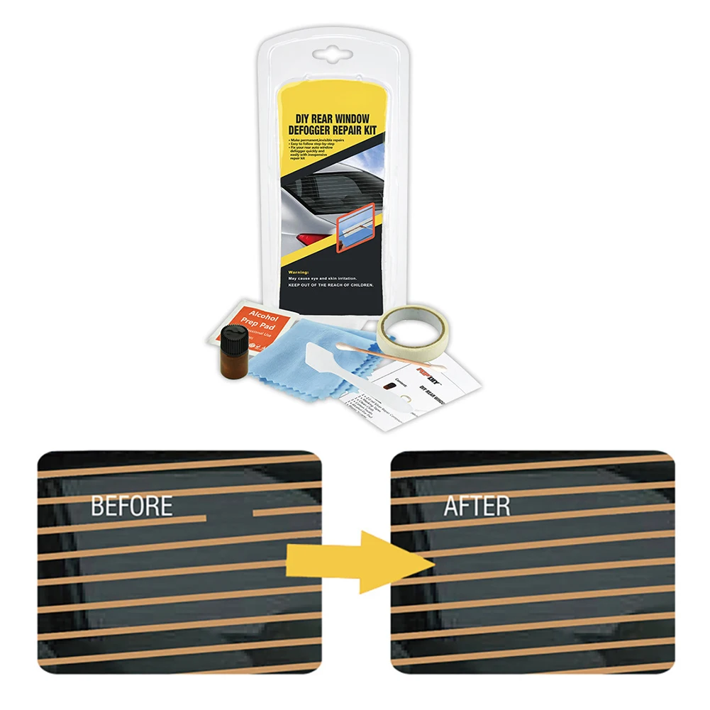 DIYQuickRepairScratchedBrokenDefrosterHeaterGridLinesAutoCare