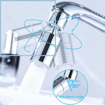 360° Swivel Dual-Function Anti-Splash Kitchen Faucet Aerator - Bathroom Water Filter Nozzle Mixer with Bubbler Diffuser 1
