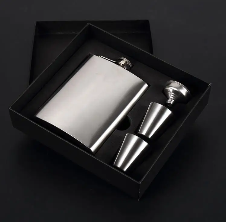 

50 комплектов, портативная фляжка из нержавеющей стали объемом 8 унций, стандартная винная бутылка, чашка SN4131