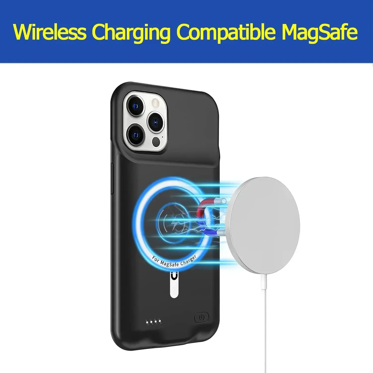 소프트 실리콘 10000mAh 무선 충전 케이스 아이폰 11 X XS 12 13 Pro Max용 충전식 배터리 케이스 아이폰 11용