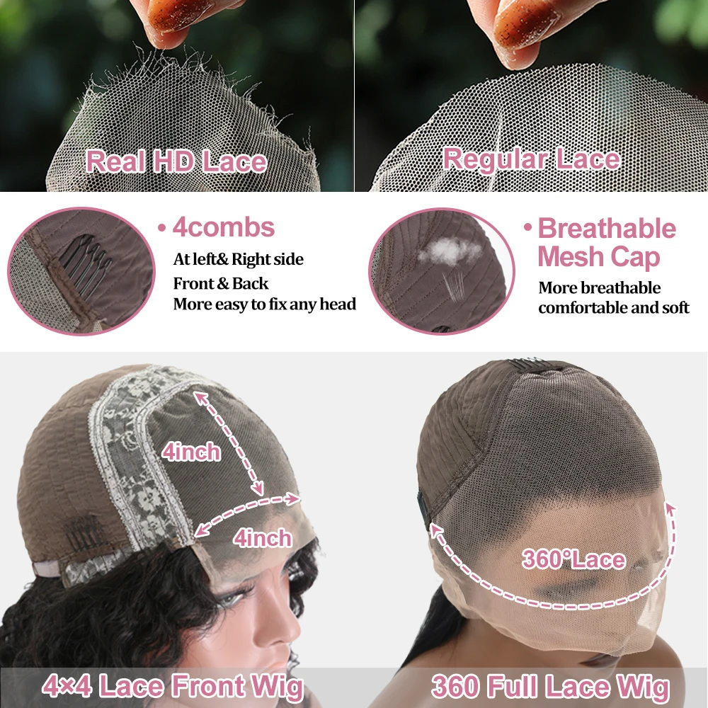 Loose Deep Wave Wigs Human Hair 13x4 Lace Frontal Wig 360