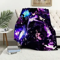 Anime Sung Jinwoo Blanket Plush Nap Sofa rug for Living S-Solo L-Leveling Room Office Bedroom Birthday Home Travel Kid Gifts 1