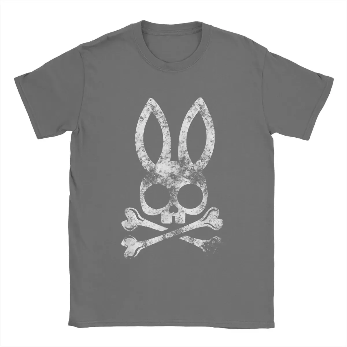 

Men T Shirts Bunny Crazy Funny Jolly Roger Skull Crossbones Easter Day y2k 100% Cotton Short Sleeve Round Neck Tees T-Shirt