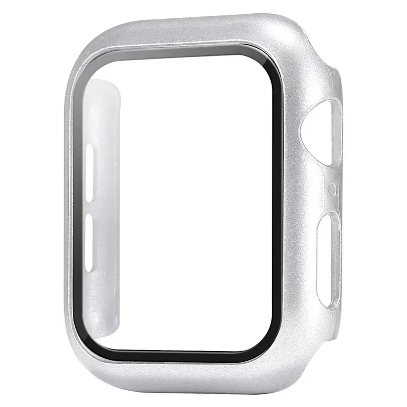 Enhanced Tempered Glass Apple Watch Screen Protector Case - Matte Hard PC Bumper Cover
