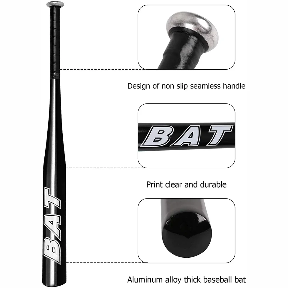 Batte De Baseball En Alliage D'aluminium 20 Pouces Avec Gant De Softball - Cinq Couleurs