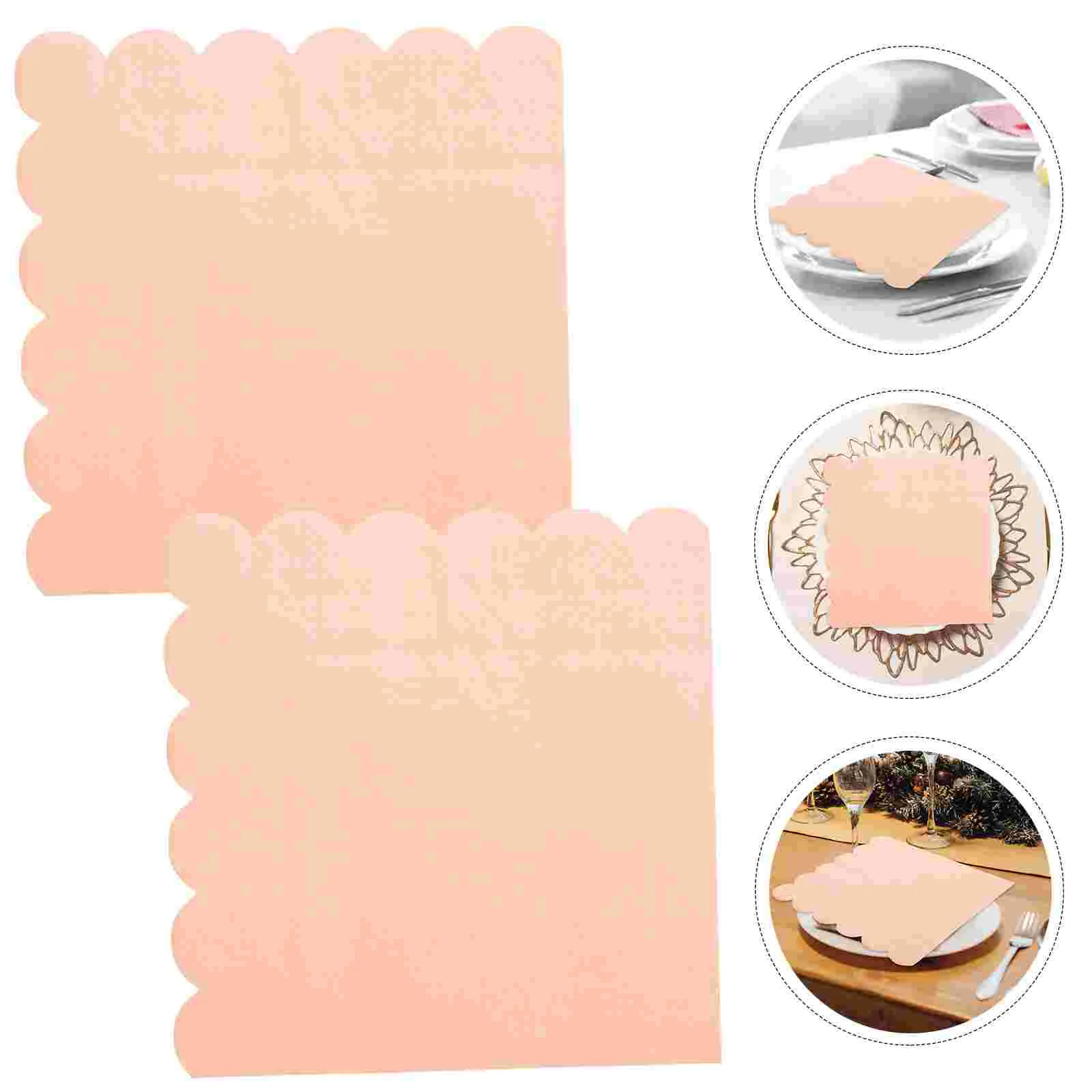 20 Sheets 33cm Wavy Edge Mint Green Dinner Napkins Elegant Party Wedding Banquet Disposable Tissue Paper Event Decorations