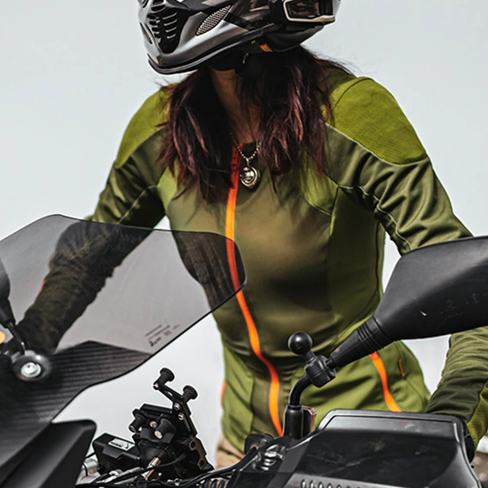 4계절용 방풍 통기성 여성용 오토바이 재킷, 여름용 보호 레이싱 재킷