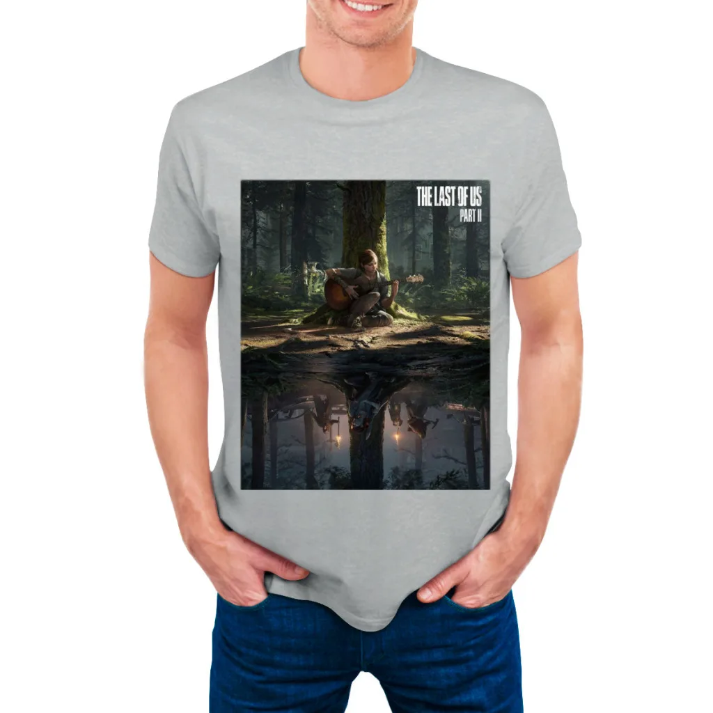 Camiseta The Last Of Us para hombre, camisetas de algodón de verano, camisetas de colores lisos, camisetas de cuello redondo, ropa para hombre