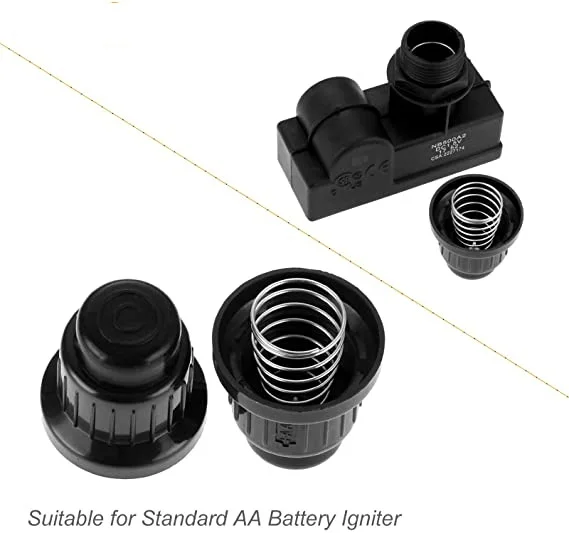 AA Battery Push Button Igniter Spark Generator BBQ Gas Grill Fire Pit Ignitor Caps 4 Pcs Fit for 1/ 2/ 3 /4 / 5/ 6 Outlet
