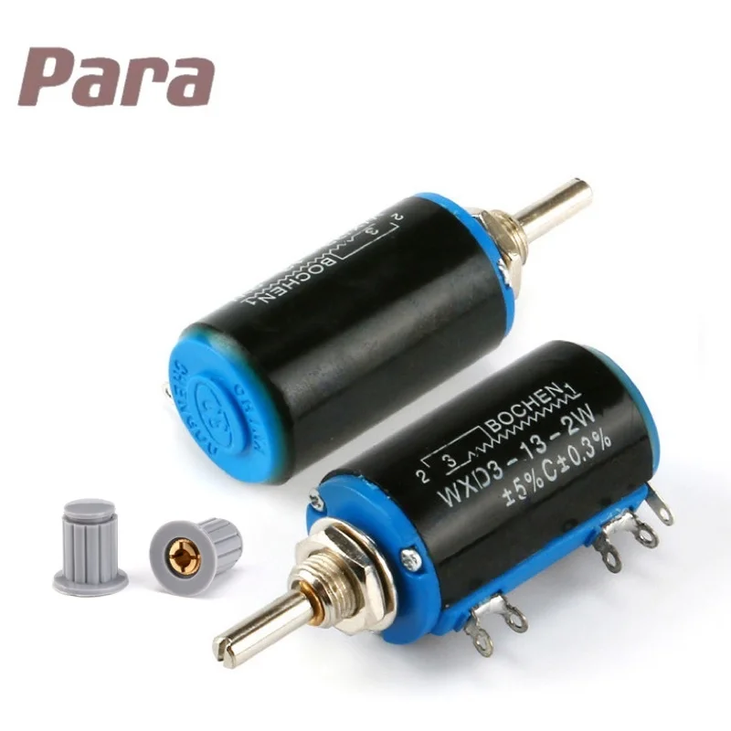 WXD3-13-2W 1K 2.2K 4.7K 5.6K 10K 22K 47K 220R 470R 220 470 ohm WXD3 WXD3-13 2W Wirewound Multi-Turn Potentiometer Rotary Switch multiturn potentiometer electronic components