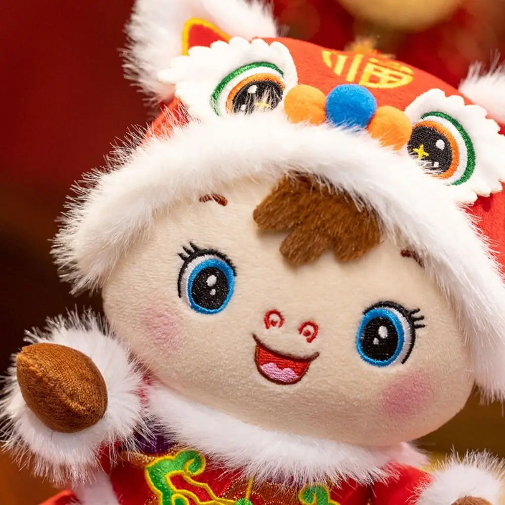 New Year Mascot Cartoon Animal Horse Stuffed Toys Lucky 16/20/25cm Chinese Zodiac Horse Red Cute Pony Plush Doll Festival Gift