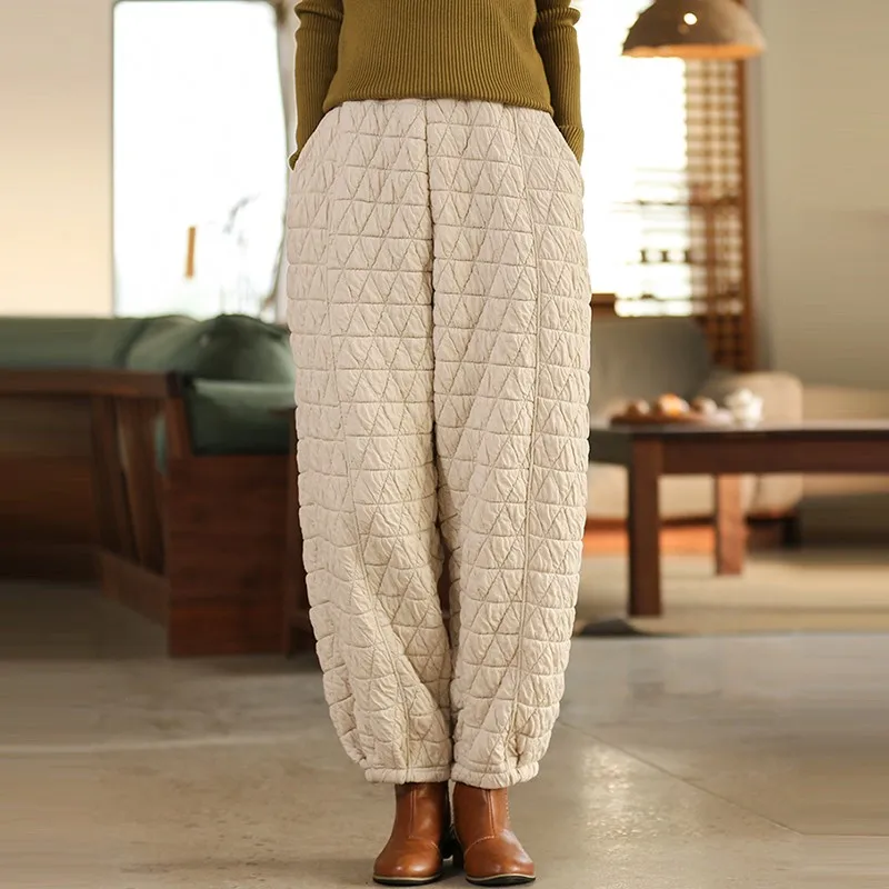 High Elastic Waist ‘black Button Long Harem ’Trousers New Loose Fit Pants Women Tide Spring Autumn