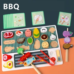Deluxe Wooden BBQ Grill Toy Set - Montessori Cooking Adventure (BBQ Set)