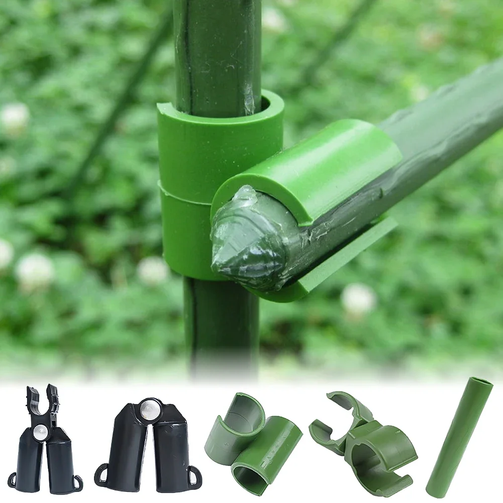 10 PCS Plastic Plant Trellis Connector Clip Garden Vegetable Frame Rod Support Fixed Connector Pillars Stake Clips Supplies