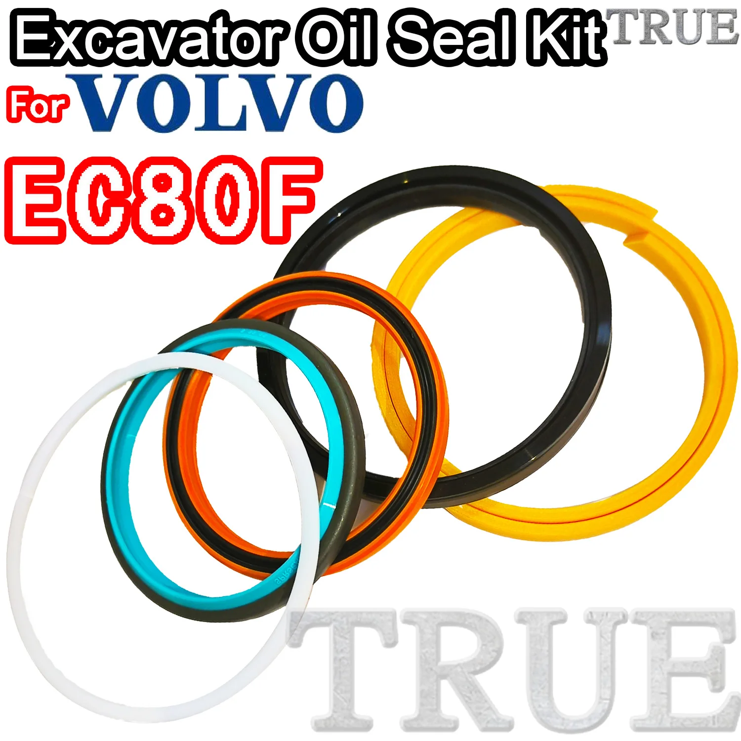 

For EC80F VOLVO Oil Seal Excavator Repair Kit Bushing FKM High Quality Control Pilot Valve Blade TRAVEL Joystick Engine O-ring