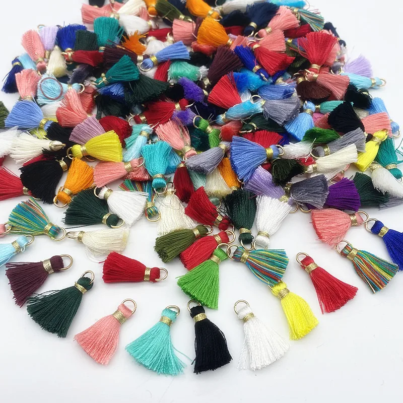 Tassel Fringe Tassel Trim Metal Pendant Mini Metal Pendant Mini Tassels Tassel Accessories Metal Jewelry Pendant Tassel Decoration 10Pcs Mini Metal Hanging Ring Tassel Trim Pendant DIY Craft Jewelry Earrings Decor Materials Fringe Trim
