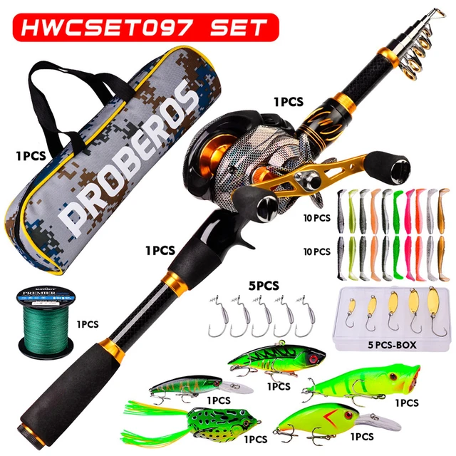 Fishing Rod Reel Combo Fishing Rods Kit Carbon Drop Wheel Fishing Gear For  Freshwater Saltwater Grown-ups Kids - AliExpress