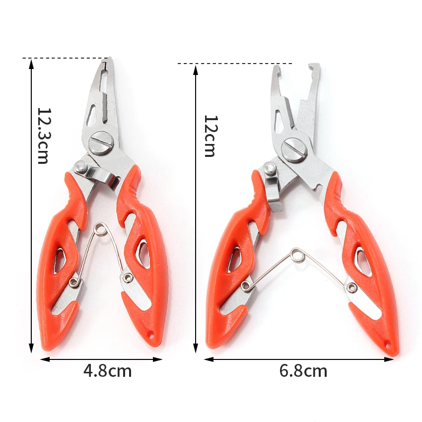 Fishing Pliers & Fish Hook Remover, Line Cutter Curved Nose Remove Hook  Fishing Tackle Tool Fishing Gear Set