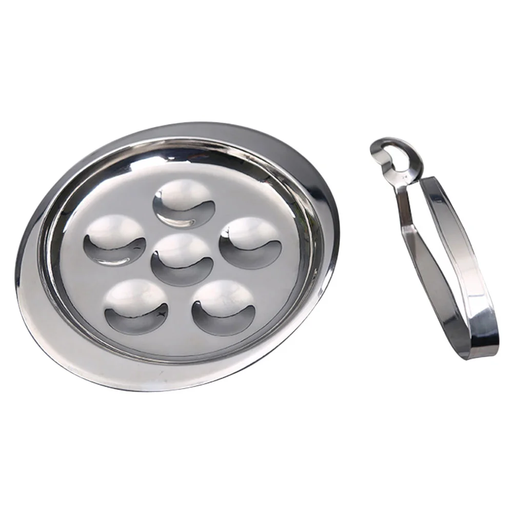 

2 Pcs Bakeware Stainless Steel Snail Dish Mini Pancakes Plate Baking for Snails