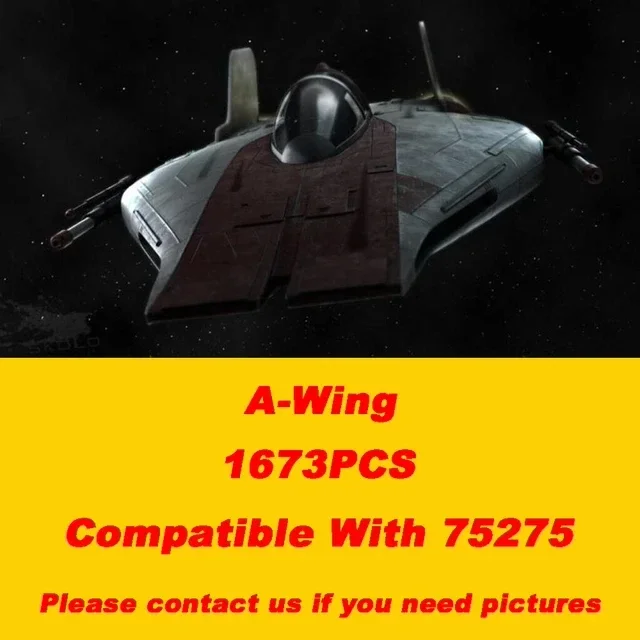 

В наличии 75275 Звездные игрушки A Wing Starfighter строительные блоки модель сборки Кирпичи игрушки для детей подарки на день рождения