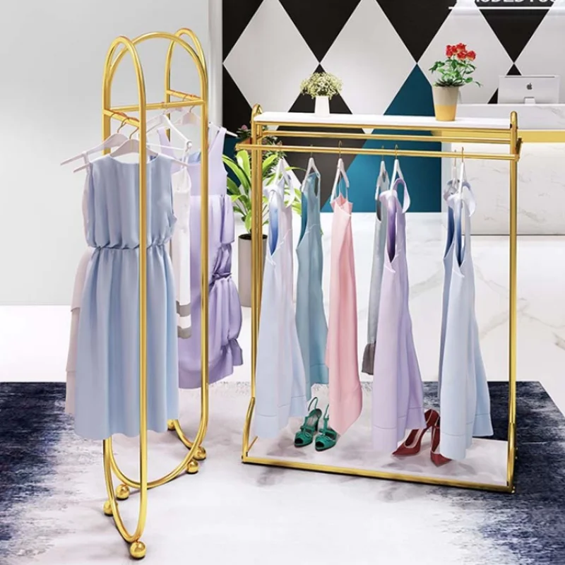 

custom，Wooden Garment Store Stand Showroom Shelf Interior Design Clothes Retail Clothing Shop Display Rack