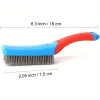 Heavy Duty Stainless Steel Wire Brush with Comfortable Plastic Handle - Perfect for Removing Rust, Welding Slag, Dirt, and Paint 5
