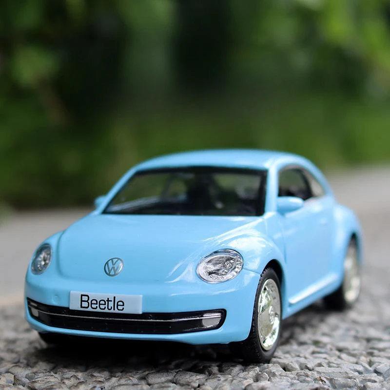 1/36 Volkswagen New Beetle Sedan Toy Car For Children RMZ CiTY Diecast Vehicle Miniature Model Pull Back Collection Gift Boy 3